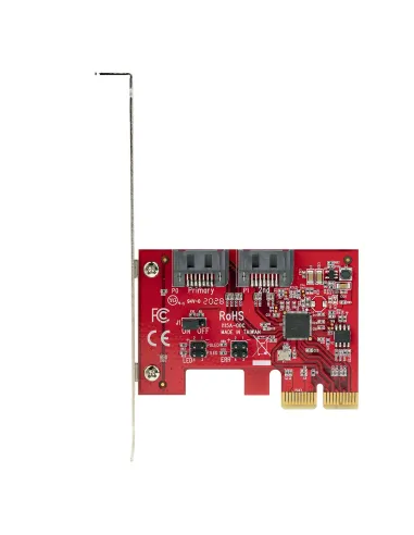 StarTech.com Tarjeta PCIe SATA - Tarjeta PCI Express Controladora de 2 Puertos SATA de 6Gbps - Perfil Completo o Bajo -