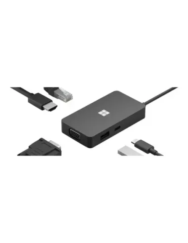 Hub usb tipo c microsoft tavel hdmi -  ethernet -  vga -  usb tipo a -  usb tipo c