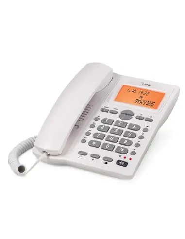 Telefono fijo spc office id 2 blanco mute - 24 melodias - tecla r - 4 memorias directas