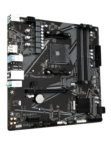 GIGABYTE Placa base A520M DS3H V2 - Soporta CPUs AMD Ryzen serie 5000 AM4, hasta 4733 MHz DDR4 (OC), PCIe 3.0 x16, LAN GbE, USB