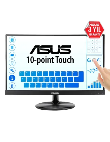 ASUS VT229H pantalla para PC 54,6 cm (21.5") 1920 x 1080 Pixeles Full HD LED Pantalla táctil Negro