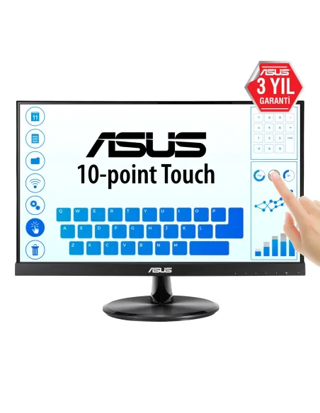 ASUS VT229H pantalla para PC 54,6 cm (21.5") 1920 x 1080 Pixeles Full HD LED Pantalla táctil Negro