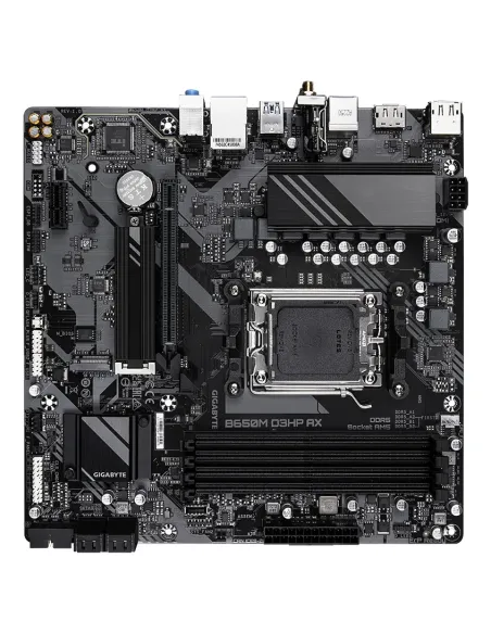 GIGABYTE B650M D3HP AX Placa base - AMD Ryzen serie 9000, VRM de 5+2+2 fases, hasta 8000 MHz DDR5 (OC), 2xPCIe 4.0 M.2, WIFI