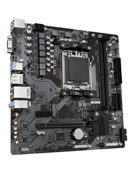 GIGABYTE B650M S2H Placa base - AMD Ryzen serie 9000, VRM de 5+2+2 fases, hasta 6400 MHz DDR5 (OC), 1xPCIe 4.0 M.2, LAN GbE,