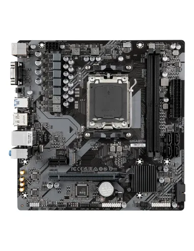 GIGABYTE B650M S2H Placa base - AMD Ryzen serie 9000, VRM de 5+2+2 fases, hasta 6400 MHz DDR5 (OC), 1xPCIe 4.0 M.2, LAN GbE,