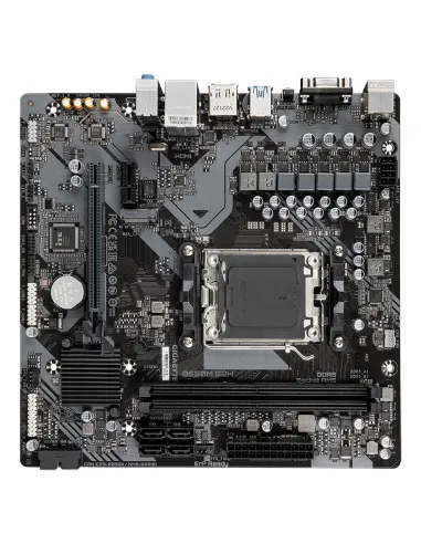 GIGABYTE B650M S2H Placa base - AMD Ryzen serie 9000, VRM de 5+2+2 fases, hasta 6400 MHz DDR5 (OC), 1xPCIe 4.0 M.2, LAN GbE,