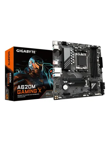 GIGABYTE A620M GAMING X Placa base - Soporta CPUs AMD Ryzen 8000, VRM digital de 8+2+1 fases, hasta 8000MHz DDR5 (OC), 1xPCIe