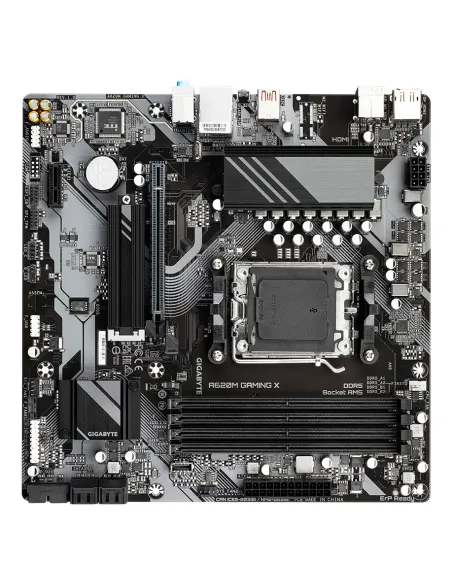 GIGABYTE A620M GAMING X Placa base - Soporta CPUs AMD Ryzen 8000, VRM digital de 8+2+1 fases, hasta 8000MHz DDR5 (OC), 1xPCIe