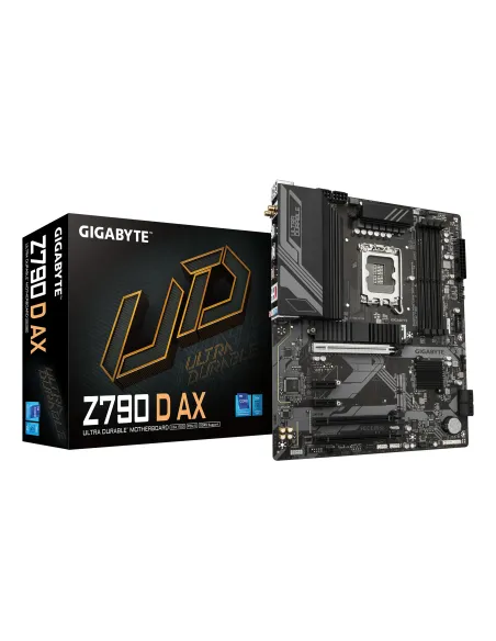 GIGABYTE Z790 D AX Placa base - Soporta CPUs Intel Core de 14ª generación, VRM digital de 12+1+1 fases, hasta 7600MHz DDR5