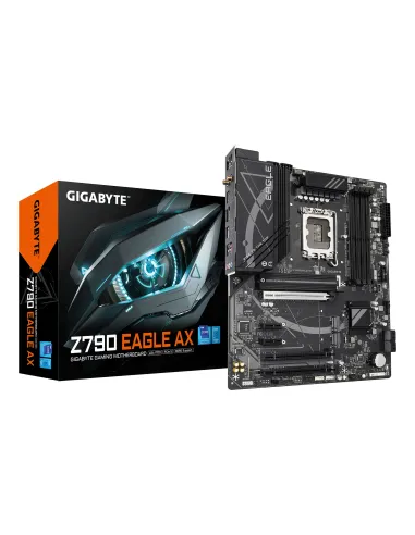 GIGABYTE Z790 EAGLE AX Placa base - Soporta CPUs Intel Core de 14ª generación, VRM digital de 12+1+1 fases, hasta 7600MHz DDR5