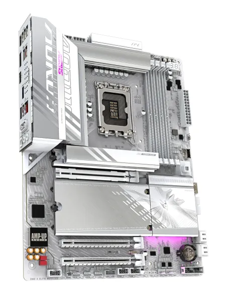 GIGABYTE Placa base Z890 AORUS ELITE WIFI7 ICE - Compatible con CPUs Intel Core Ultra (Serie 2), VRM de 16+1+2 fases, hasta