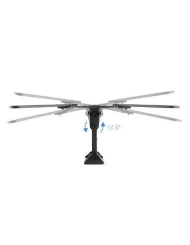 TooQ Soporte Giratorio e Inclinable para Monitor   TV LCD, Plasma de 23”- 55”, con Dos Pivotes, Negro