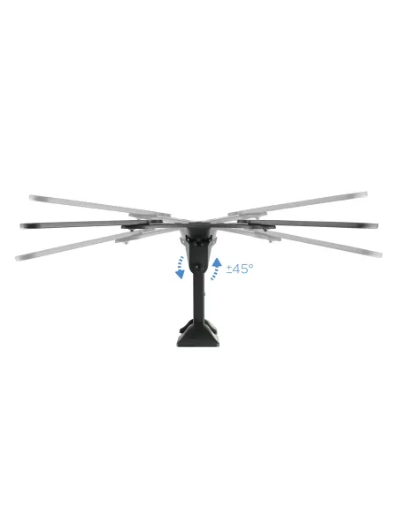 TooQ Soporte Giratorio e Inclinable para Monitor   TV LCD, Plasma de 23”- 55”, con Dos Pivotes, Negro