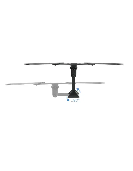 TooQ Soporte Giratorio e Inclinable para Monitor   TV LCD, Plasma de 23”- 55”, con Dos Pivotes, Negro