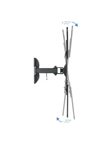 TooQ Soporte Giratorio e Inclinable para Monitor   TV LCD, Plasma de 23”- 55”, con Dos Pivotes, Negro