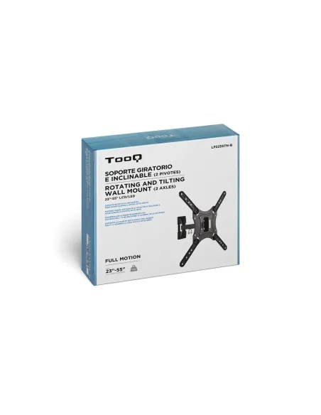 TooQ Soporte Giratorio e Inclinable para Monitor   TV LCD, Plasma de 23”- 55”, con Dos Pivotes, Negro