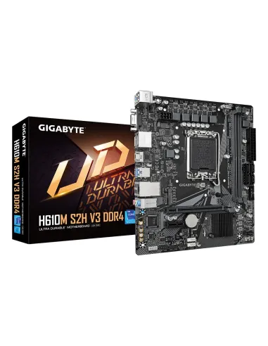 GIGABYTE H610M S2H V3 DDR4 Placa base - Compatible con procesadores Intel Core 14th CPUs, 4+1+1 Hybrid Digital VRM, up to
