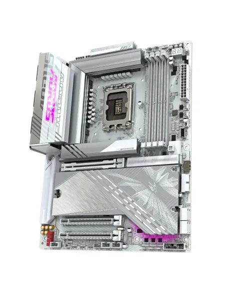 GIGABYTE Placa base Z890 AORUS ELITE X ICE - Compatible con CPUs Intel Core Ultra (Serie 2), VRM de 16+1+2 fases, hasta 9500MHz