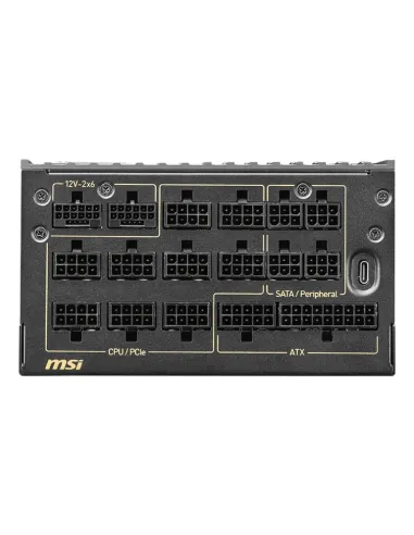 MSI MEG Ai1600T PCIE5 unidad de fuente de alimentación 1600 W 24-pin ATX ATX Negro