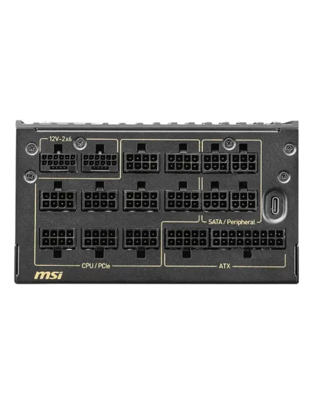 MSI MEG Ai1600T PCIE5 unidad de fuente de alimentación 1600 W 24-pin ATX ATX Negro