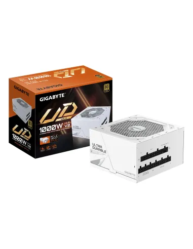 GIGABYTE UD1000GM PG5 V2 ICE Fuente de Alimentación – PCIe Gen 5.1, 80 PLUS Gold, Diseño completamente modular, Ventilador de