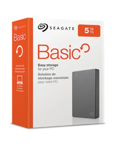 Seagate Basic disco duro externo 5 TB 2.5" 3.2 Gen 1 (3.1 Gen 1) Plata