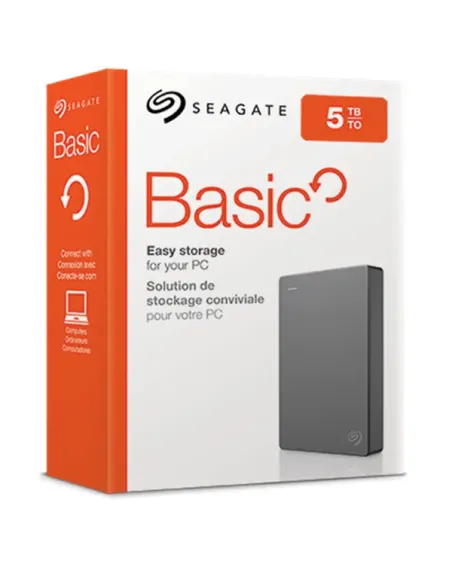 Seagate Basic disco duro externo 5 TB 2.5" 3.2 Gen 1 (3.1 Gen 1) Plata