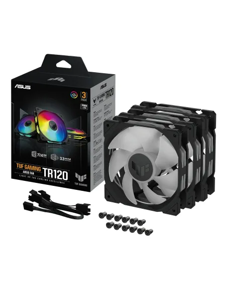 ASUS TUF GAMING TR120 ARGB 3IN1 Black Carcasa del ordenador Refrigerador de aire 12 cm Negro