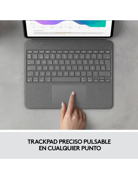 Logitech 920-010211 teclado para móvil QWERTY Español Smart Connector Gris