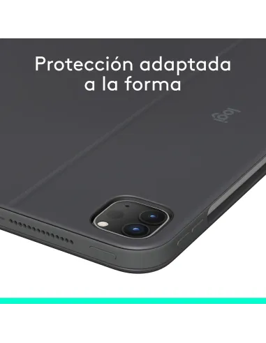 Logitech Combo Touch, Funda con Teclado, iPad Pro 11 Pulgadas (M4)(2024) - Teclado retroiluminado extraíble con Soporte