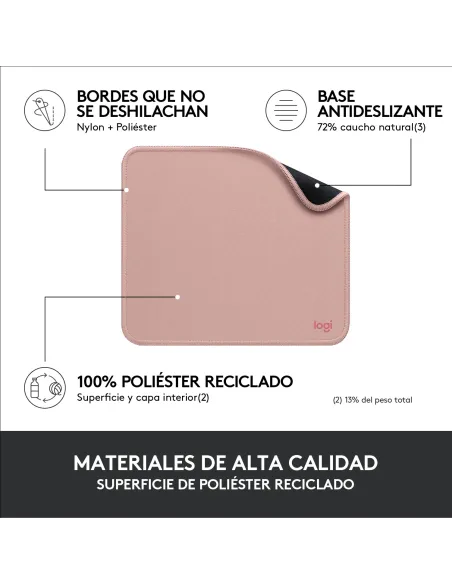 Logitech 956-000050 alfombrilla para ratón Rosa