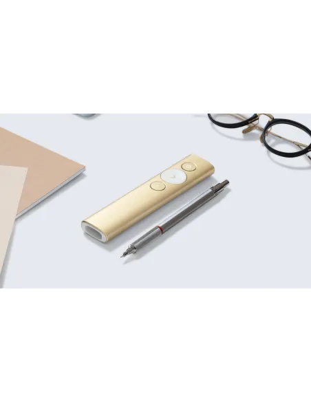 Logitech 910-004862 apuntador inalámbricos Bluetooth RF Oro