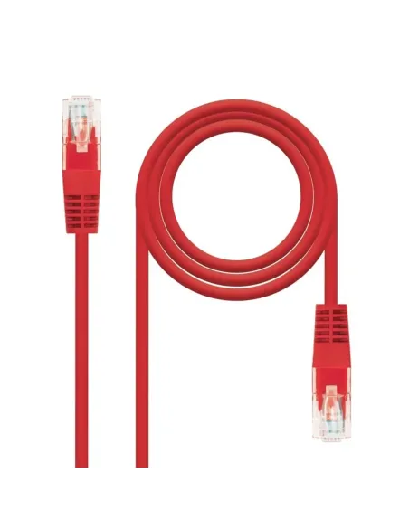 Nanocable Cable Red Latiguillo RJ45 CAT.6 UTP AWG24, Rojo, 25 cm