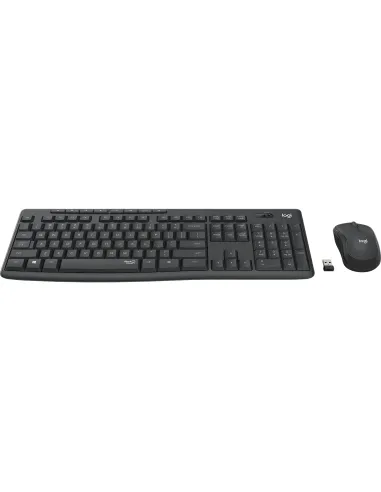 Logitech MK295 Silent Wireless Combo teclado Ratón incluido Oficina RF inalámbrico Portugués Grafito