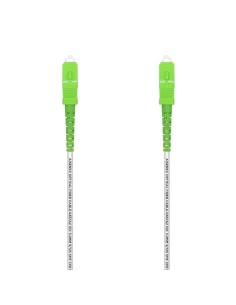 AISENS Cable Fibra Óptica Latiguillo G657A2 3.0 9 125 SMF Simplex CPR DCA LSZH, SC APC-SC APC, Blanco, 2.0 m