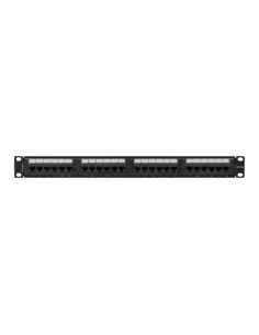 Patch panel lanberg 24 puertos 1u cat.6a utp 19pulgadas negro