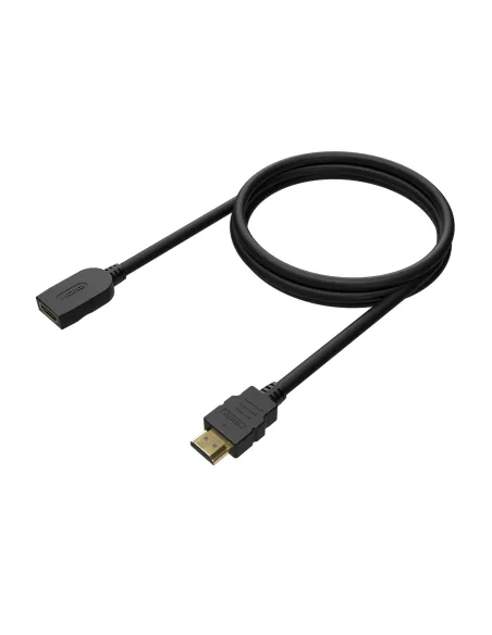AISENS Cable HDMI V2.0 Prolongador Premium Alta Velocidad   Hec 4K@60Hz 18Gbps, A M-A H, Negro, 2.0M
