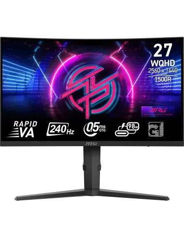 MSI MPG 275CQRXF pantalla para PC 68,6 cm (27") 2560 x 1440 Pixeles Wide Quad HD Negro