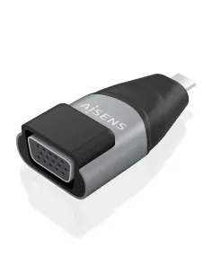 AISENS Adaptador Conversor Aluminio USB-C a VGA, USB-C M-HDB15 H, Gris 2