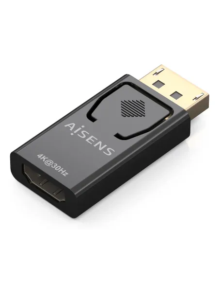 AISENS Conversor Displayport A HDMI 4K@30Hz, DP M-HDMI H, Negro