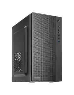 Tacens Anima AC5, Caja Ordenador Compacta Micro ATX, Frontal Malla Refrigeración, USB 3.0, Negro