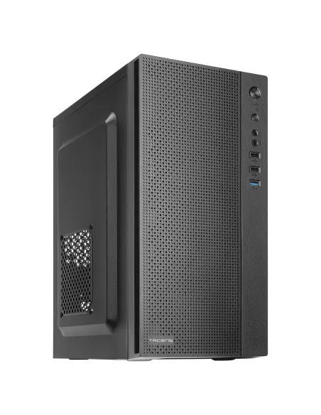 Tacens Anima AC5, Caja Ordenador Compacta Micro ATX, Frontal Malla Refrigeración, USB 3.0, Negro