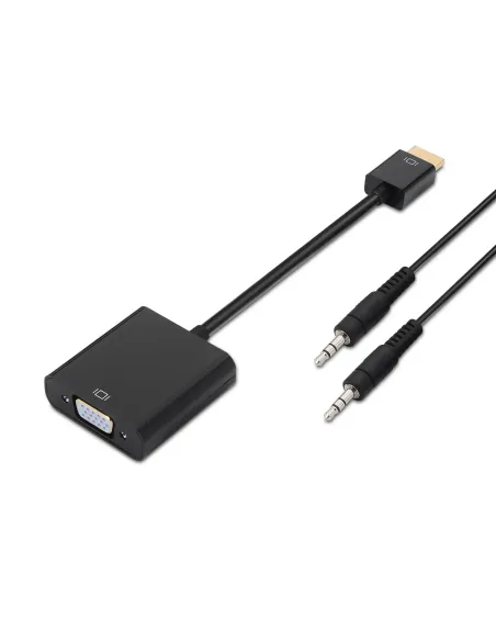 AISENS A122-0126 adaptador de cable de vídeo 0,1 m Negro