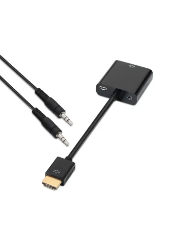 AISENS A122-0126 adaptador de cable de vídeo 0,1 m Negro