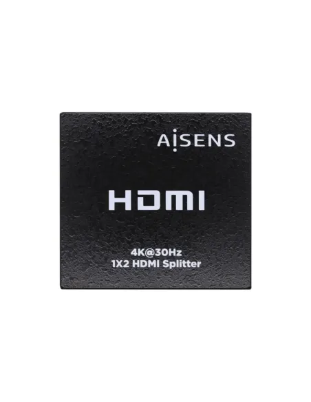 AISENS HDMI Duplicador 4k@30Hz 1x2 Con Alimentación, Negro