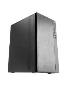 Tacens Anima ACX, Caja Mini Torre Micro ATX, Frontal Aluminio Pulido, Ventilador 12cm, USB 3.0, Negro