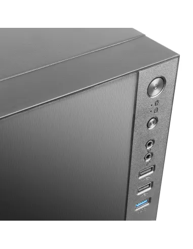 Tacens Anima ACX, Caja Mini Torre Micro ATX, Frontal Aluminio Pulido, Ventilador 12cm, USB 3.0, Negro