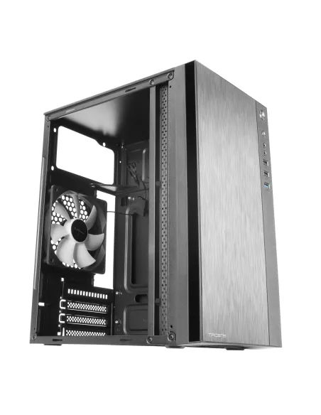 Tacens Anima ACX, Caja Mini Torre Micro ATX, Frontal Aluminio Pulido, Ventilador 12cm, USB 3.0, Negro