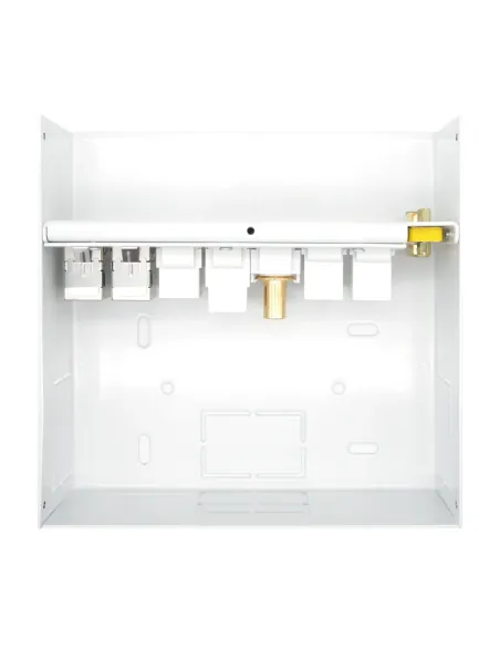 AISENS Caja de Conexiones VGA+JACK3.5+2xHDMI+1xUSB-C+1xUSB-B+2xRJ45 Cat.6A STP, Blanco