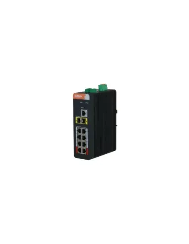 (DH-IS4210-8GT-120) DAHUA SWITCH INDUSTRIAL L2 GESTIONABLE POE 2.0 WATCHDOG 8 PUERTOS + 2 GIGABIT SFP